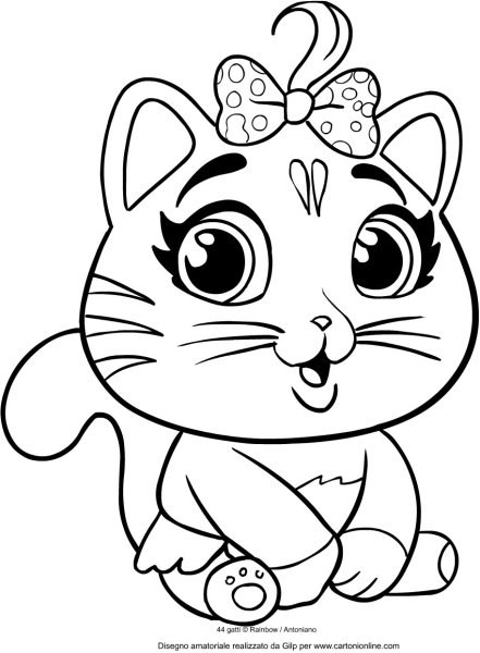 Кошки. Раскраска