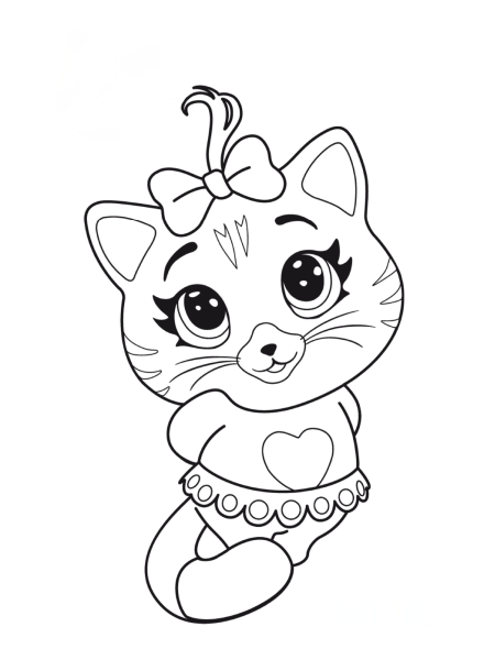 Котенок. Раскраска