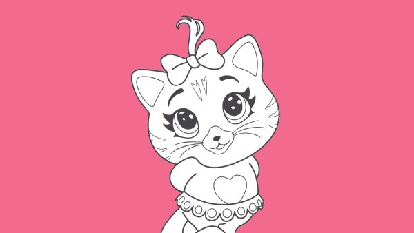 Распечатка котика раскраска