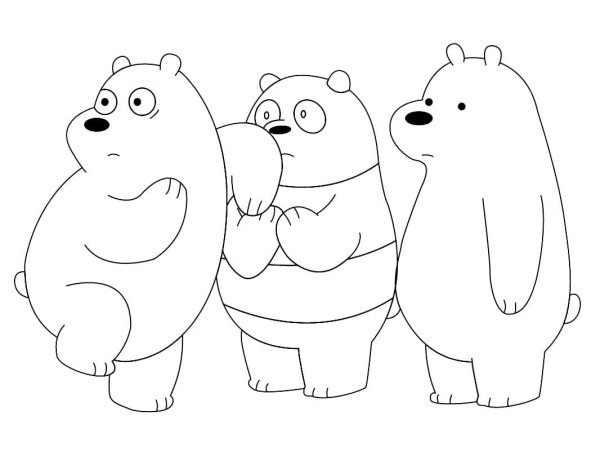We bare Bears раскраска