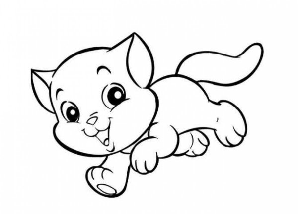 Кошки. Раскраска