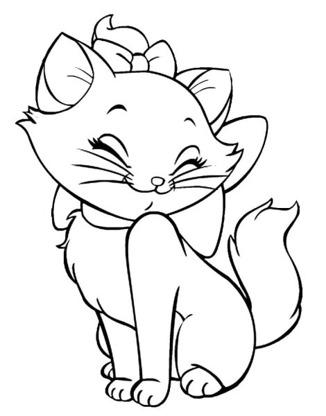 Кошки. Раскраска