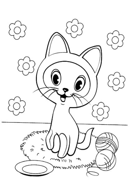 Котенок Гав раскраска