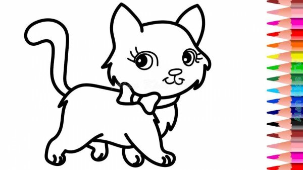 Котенок. Раскраска
