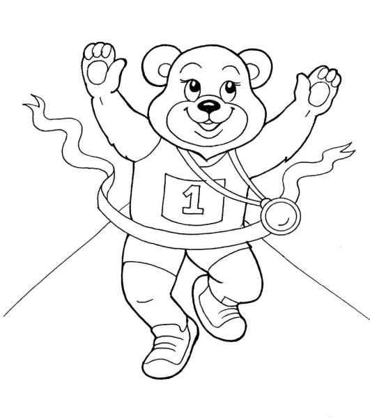 Раскраски олимпийского медведя (41 фото)