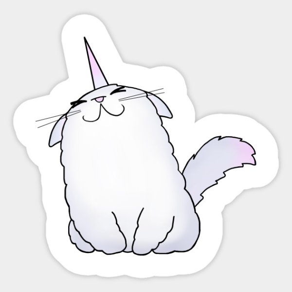 Кот Единорог раскраска