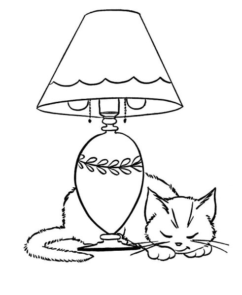 Кошки. Раскраска