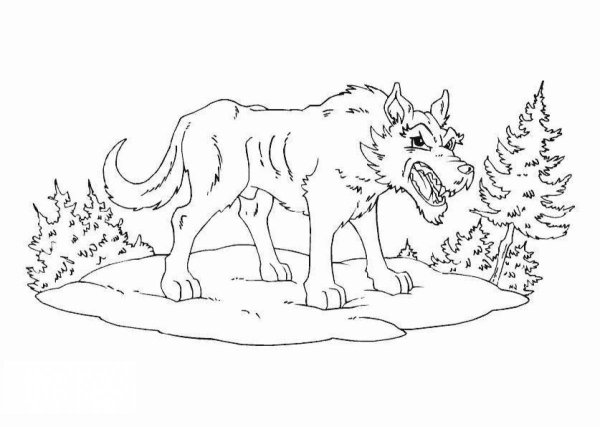 Раскраски охотник и волк (46 фото)