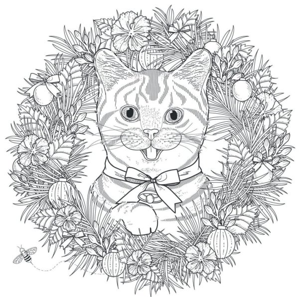 Кошки. Раскраска