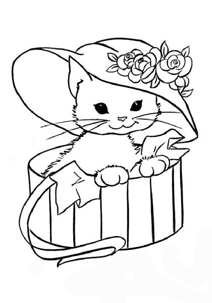Котенок. Раскраска