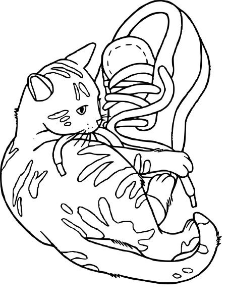 Раскраска. Котики