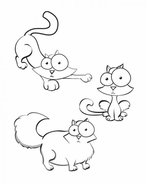 Котик БУБУ разукрашка