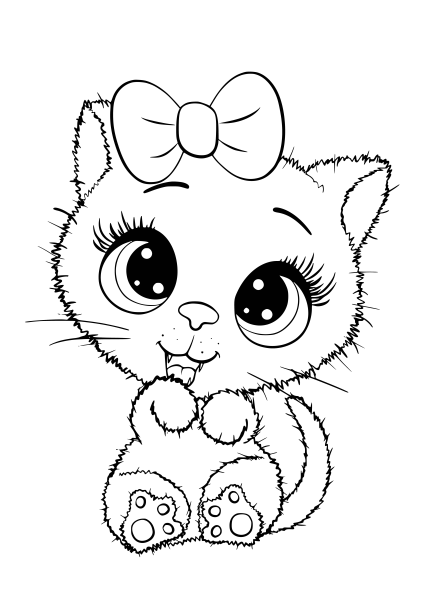 Раскраска кошечка