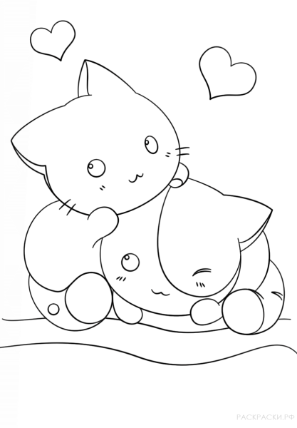 Раскраска. Котики