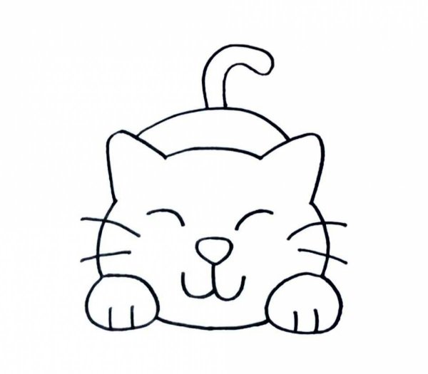 Кот в колпаке раскраска