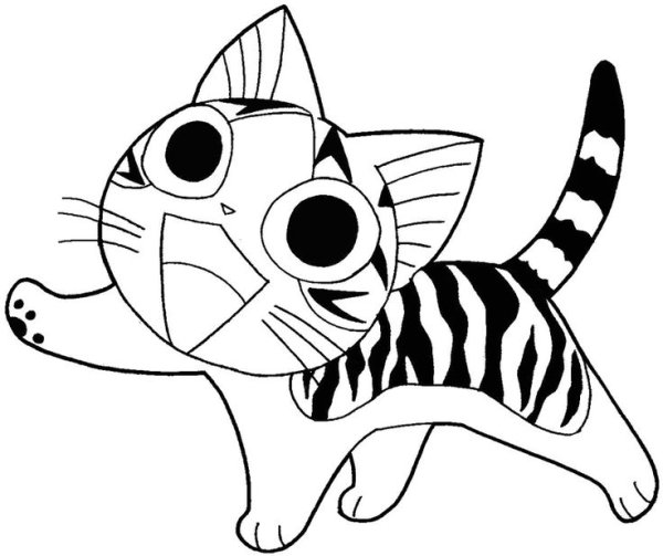Раскраски коты аниме