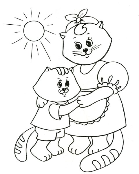 Котенок Гав раскраска