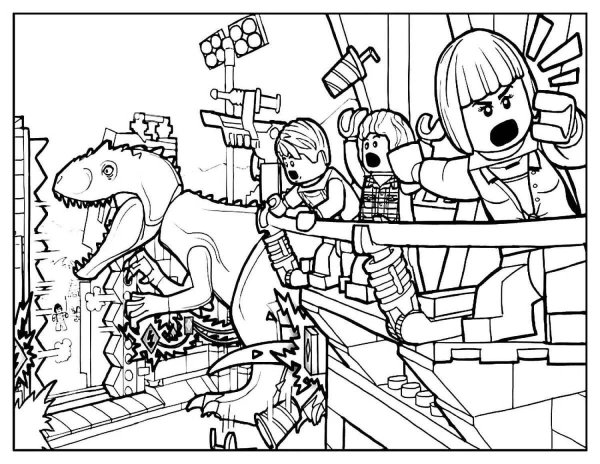 LEGO Jurassic World раскраска