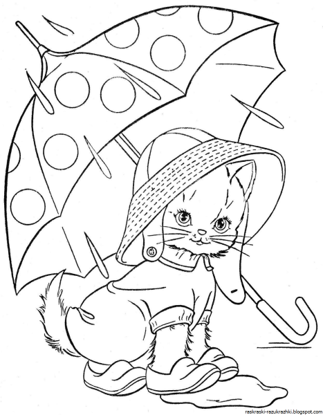 Раскраска новогодний котик