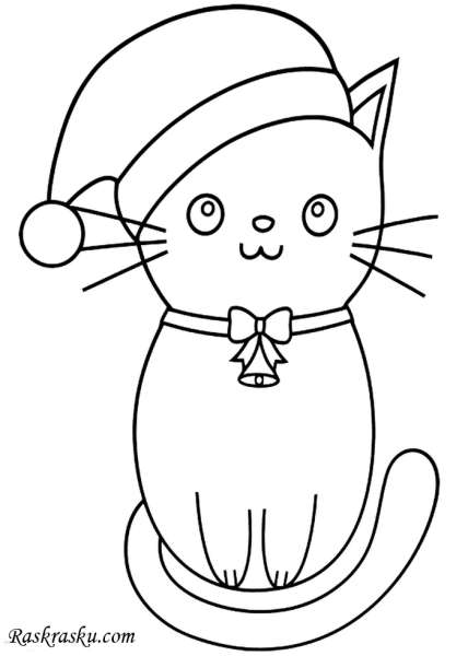 Раскраска Хэллоуин котики