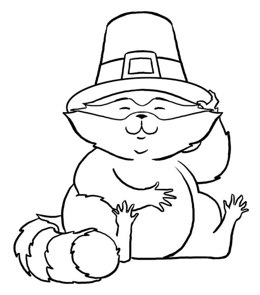 Кошка в шляпе раскраска