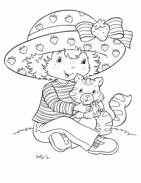 Раскраска новогодний котик