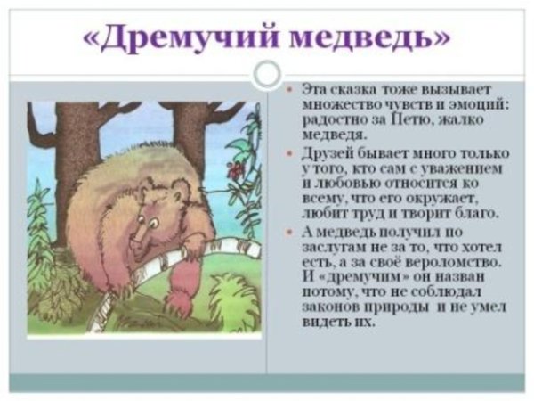 Сказка дремучий медведь
