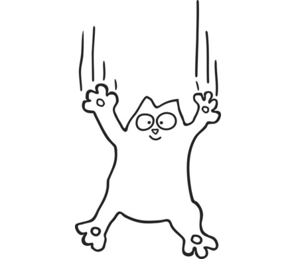 Смешные котики трафарет