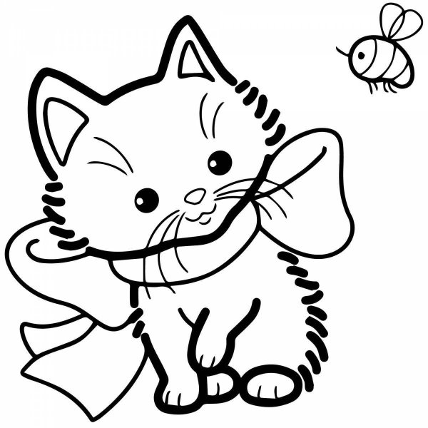 Котенок. Раскраска