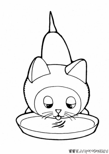 Котенок Гав раскраска