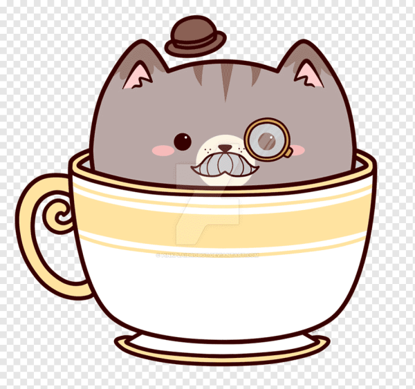 Котики на кружках мультяшные