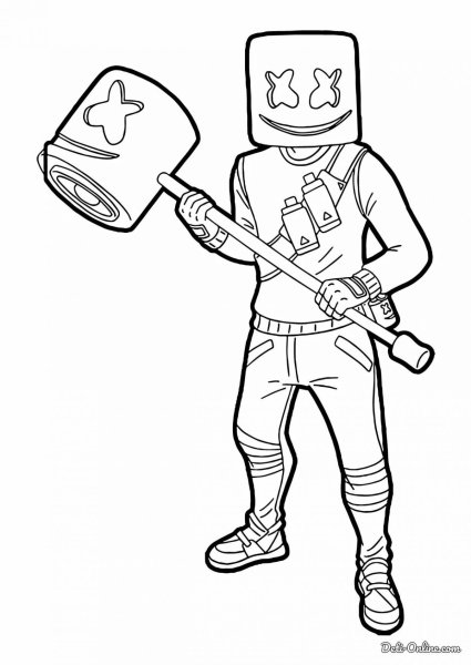 Раскраски маршмеллоу Fortnite