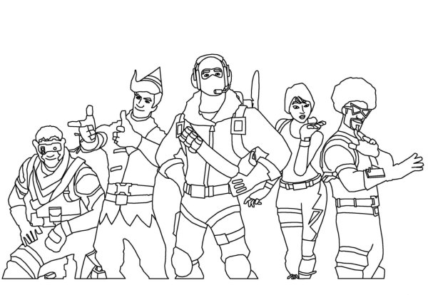 Раскраски Fortnite Battle Royale