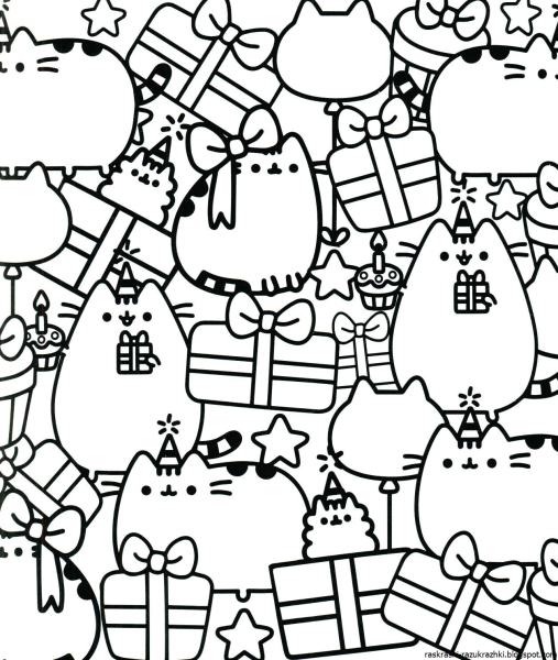 Пушин Кэт раскраска Coloring book