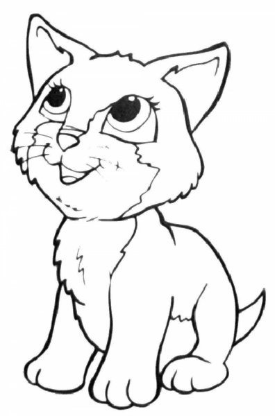 Кошки. Раскраска
