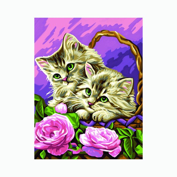Рисование по номерам котенок