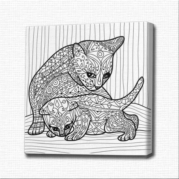 Раскраска. Котики