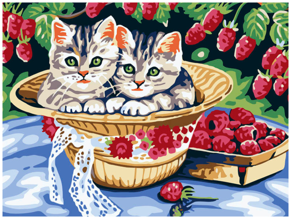 Рисование по номерам котенок