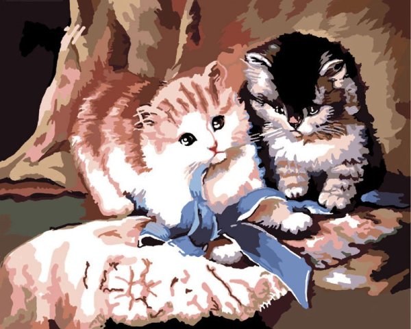 Алмазная живопись котята