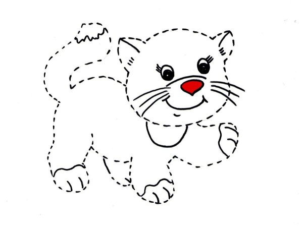 Обводить по точкам котики