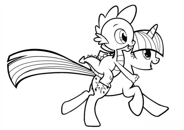 Раскраски my little Pony Искорка