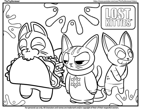 Lost Kitties раскраска