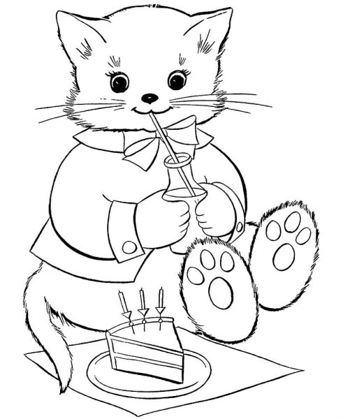 Котенок. Раскраска