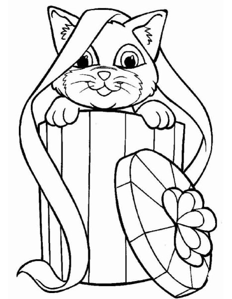 Раскраска кошечка