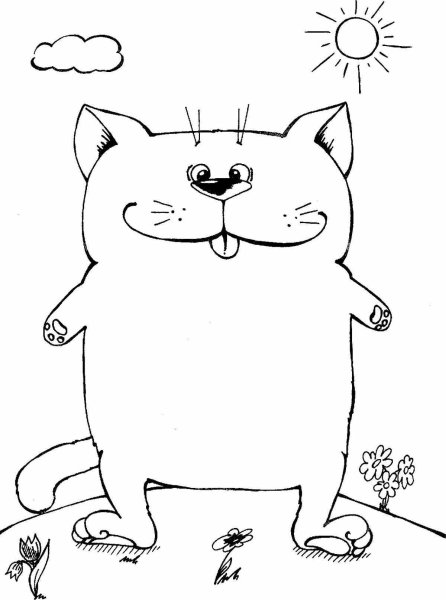 Котик рисунок