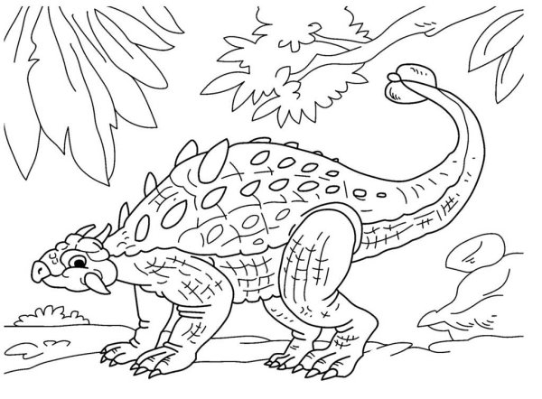 Раскраски про динозавров и драконов (43 фото)
