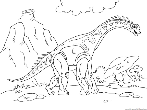 Раскраски про динозавров из мультика (38 фото)