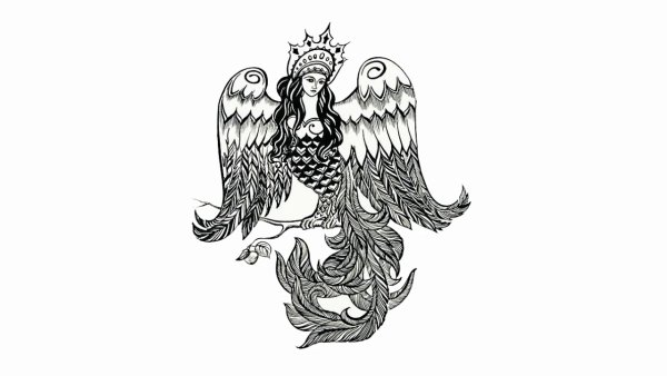 Орнамент с Сирин, Гамаюн и алконост