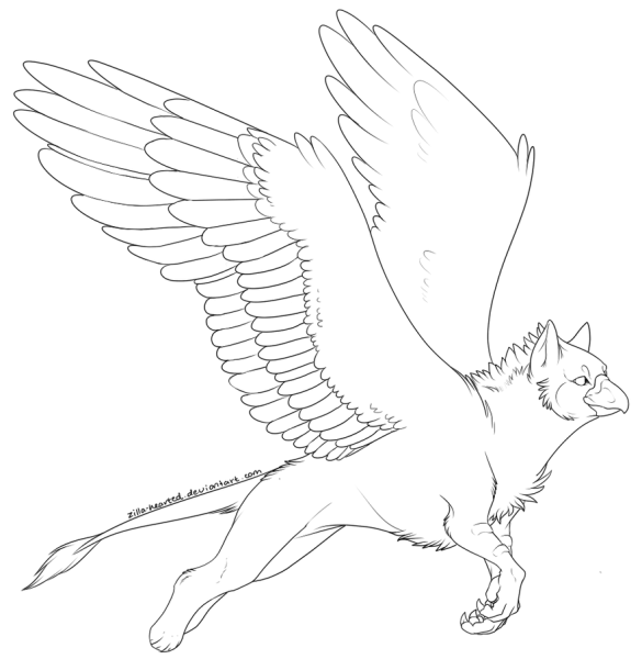 Грифон раскраска