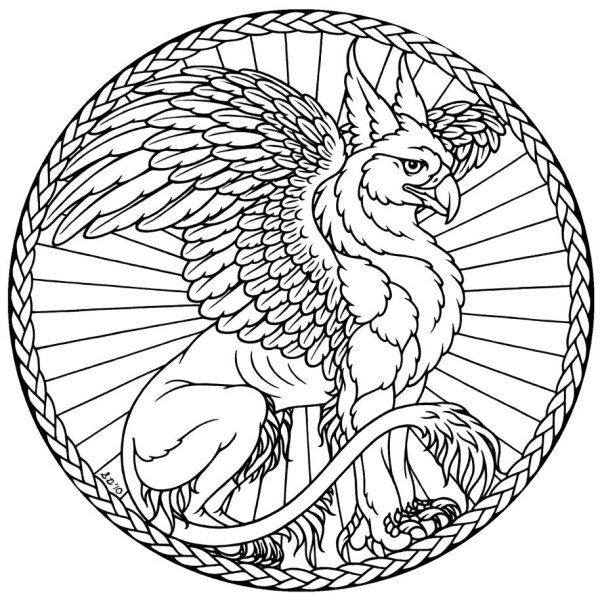Грифон гравюра